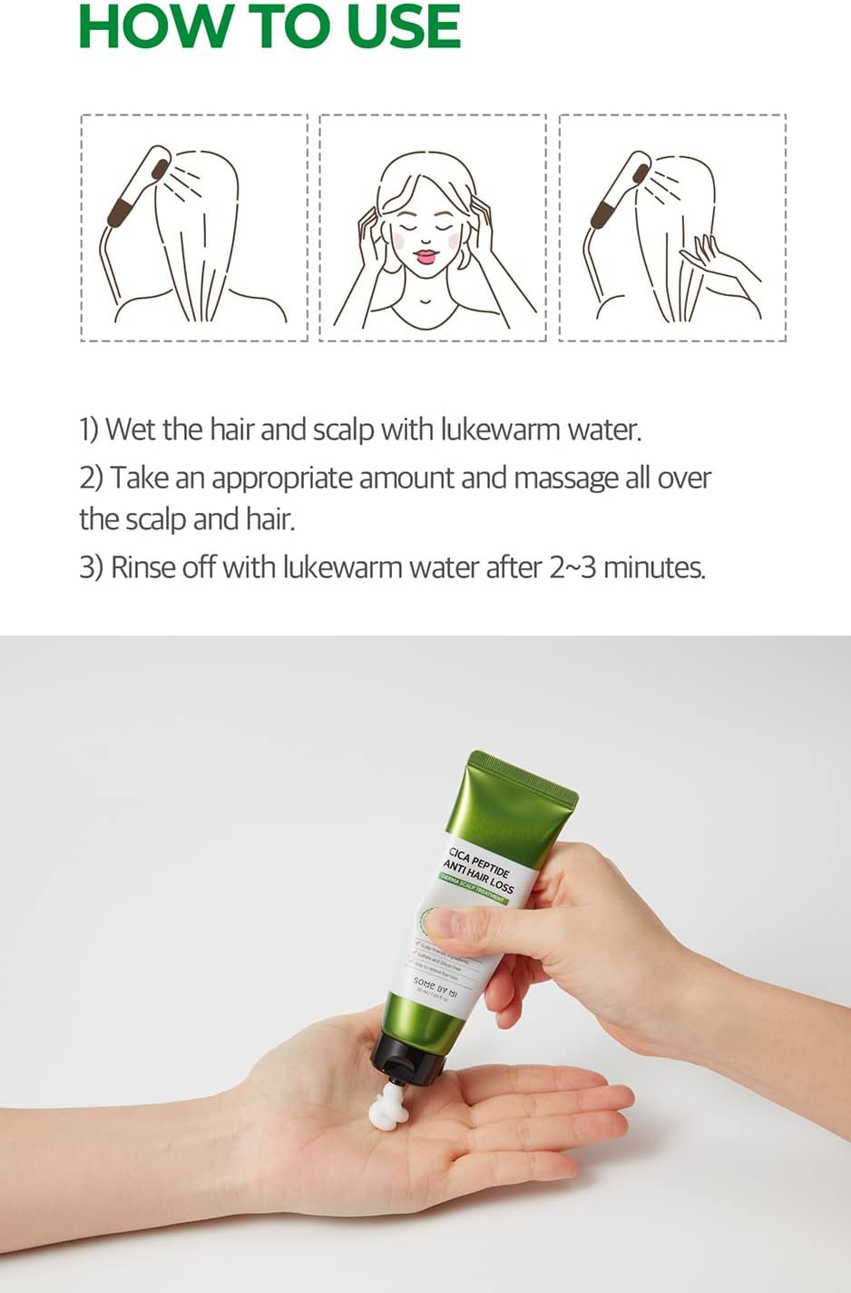 Some By Mi Cica Peptide Anti Hair Loss Derma Scalp Treatment 50 ml – Korean anti-hair loss serum with peptides and CICA