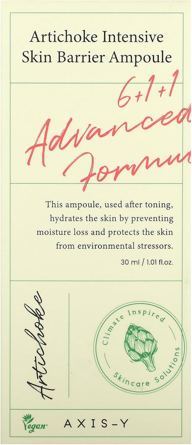 Axis-Y Artichoke Intensive Skin Barrier Ampoule 30 ml – hydrating serum to strengthen the skin barrier