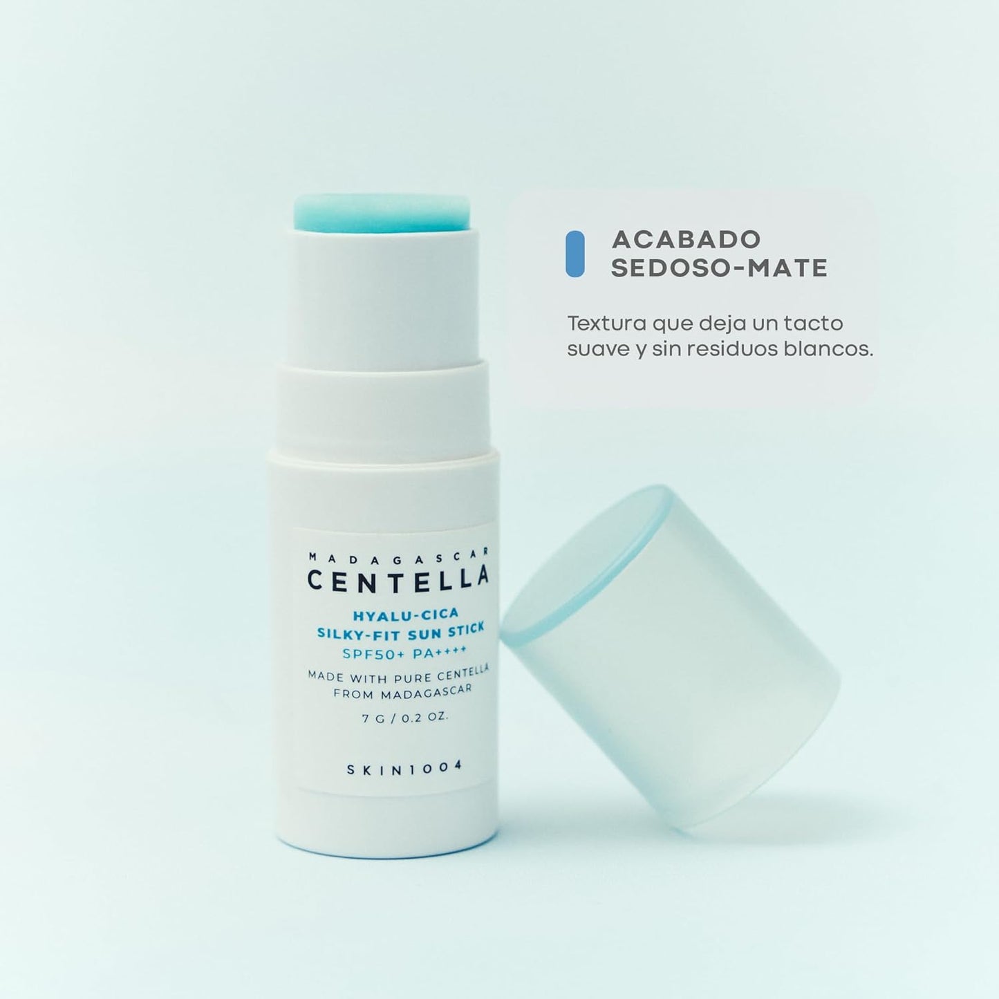 Skin1004 Madagascar Centella Hyalu-Cica Silky-Fit Sun Stick SPF50+ PA++++ – 7 g – Korean sunscreen stick with centella