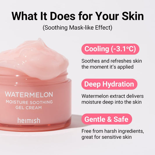 Heimish Watermelon Moisture Soothing Gel Cream 110 ml – hydrating gel-cream with watermelon for fresh and soothed skin