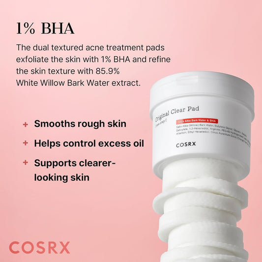 COSRX Original Clear Pad 70 pcs. – exfoliating and cleansing pads for problem skin (AHA/BHA)