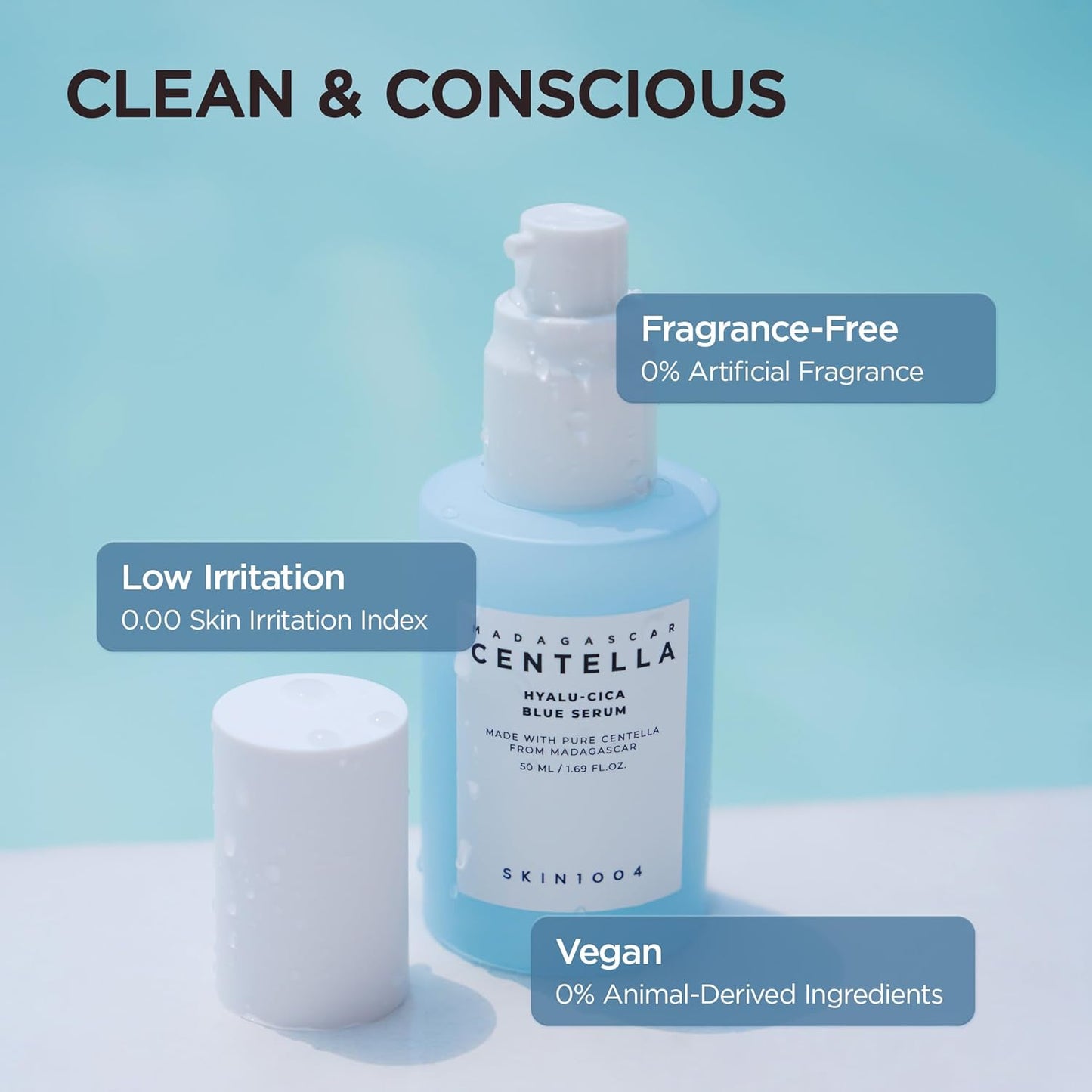 Skin1004 Hydrating & Soothing Madagascar Centella Hyalu-Cica Blue Serum – hydrating and soothing serum
