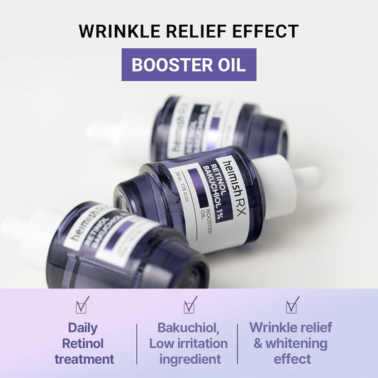 Heimish Rx Retinol Bakuchiol Booster Oil 35ml – Korean anti-aging booster oil with retinol and bakuchiol