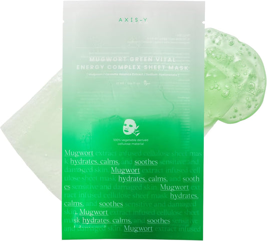 AXIS-Y 61% Mugwort Green Vital Energy Complex Sheet Mask – soothing and hydrating sheet mask