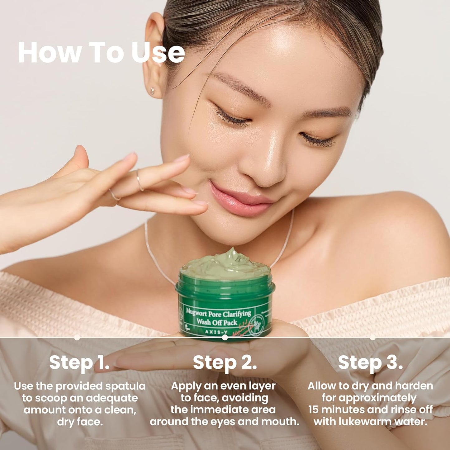 Axis-Y Mugwort Pore Clarifying Wash Off Pack 100 ml – Korean detox mask with mugwort for clean and tight pores