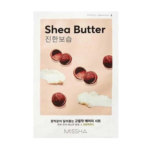 MISSHA Airy Fit Sheet Mask Shea Butter – Intensively hydrating and nourishing sheet mask with shea butter 19 g