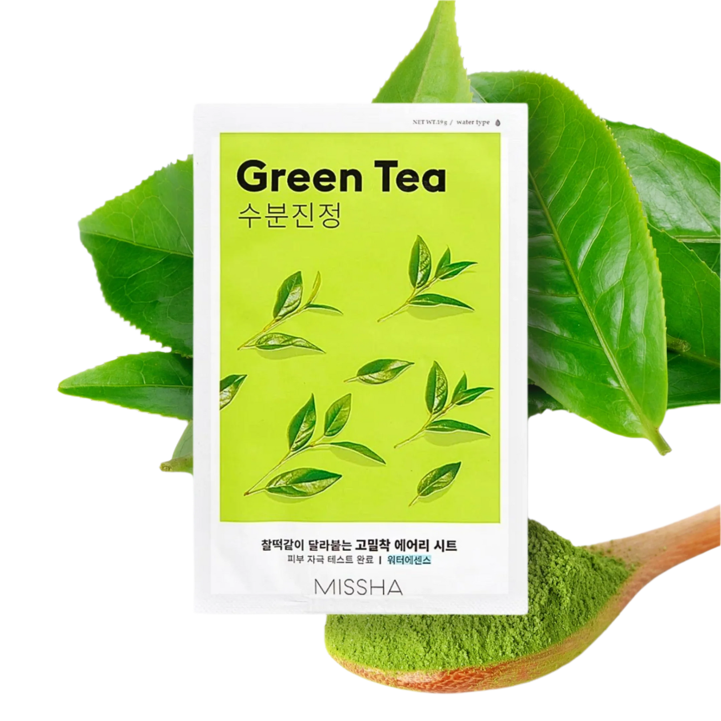MISSHA Airy Fit Sheet Mask Green Tea – Soothing sheet mask with green tea 19 g
