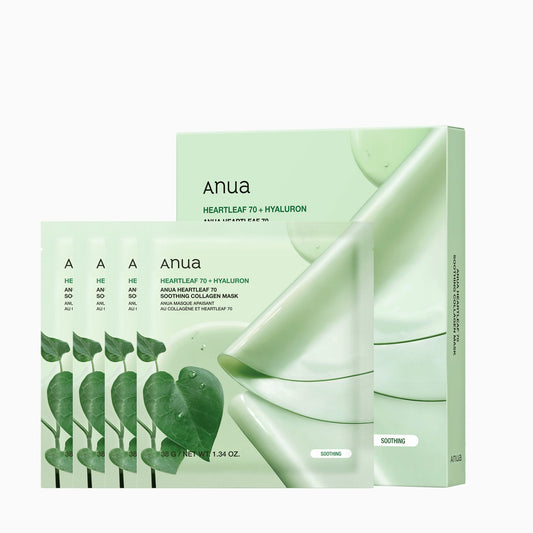 Anua Heartleaf 70 Soothing Collagen Mask x4 – Korean soothing collagen mask with Heartleaf