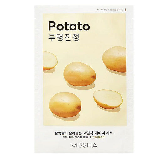 MISSHA Airy Fit Sheet Mask Potato – Soothing and brightening sheet mask with potato extract 19 g