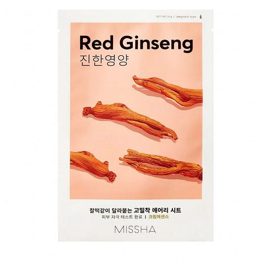 MISSHA Airy Fit Sheet Mask Red Ginseng – Nourishing sheet mask with red ginseng 19 g