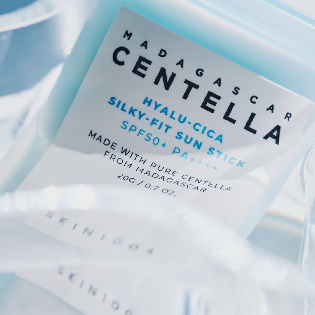 Skin1004 Madagascar Centella Hyalu-Cica Silky-Fit Sun Stick SPF50+ PA++++ – 20 g – silky sunscreen stick with centella