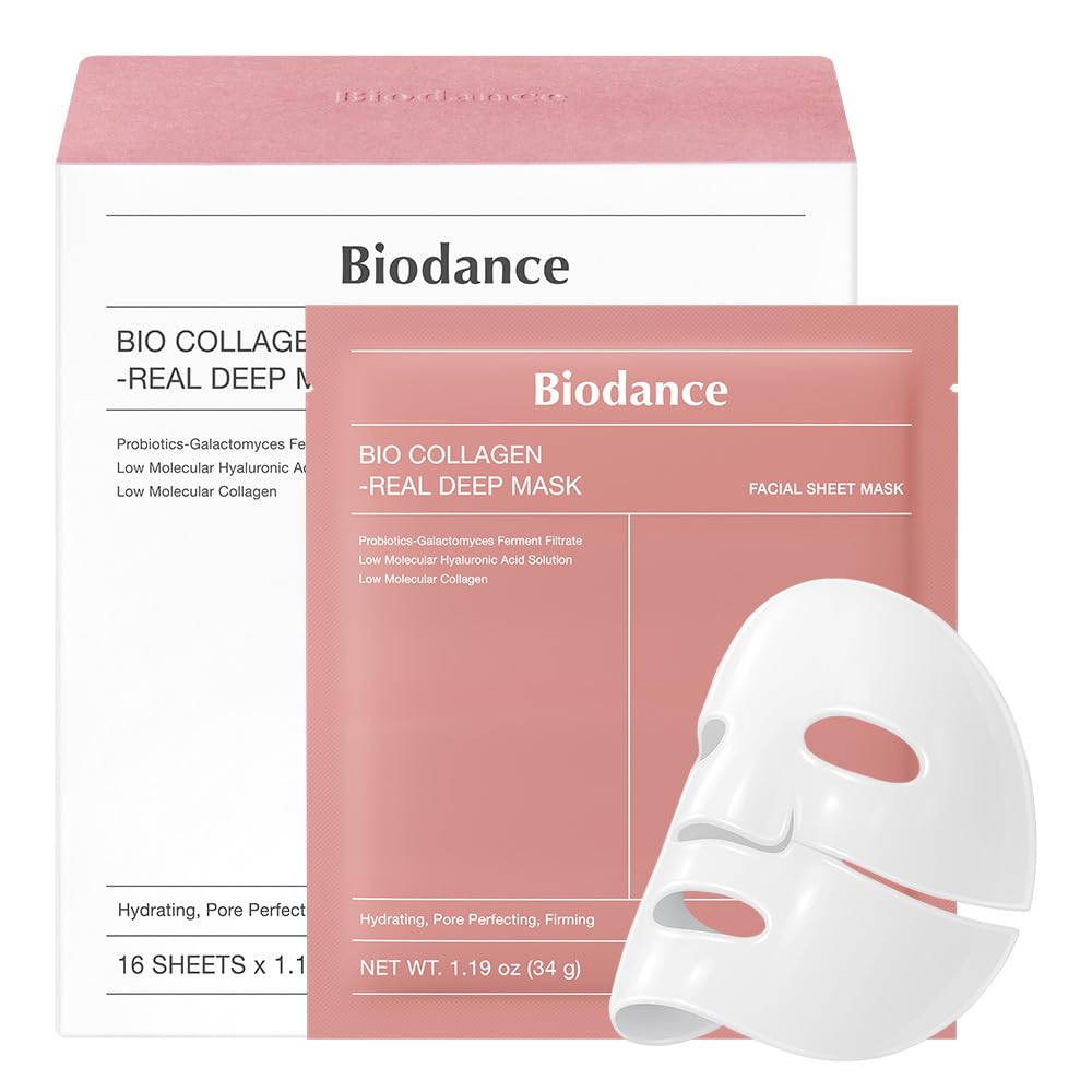 Biodance Bio Collagen Real Deep Mask 4pcs × 34 g – Korean deep nourishing collagen mask