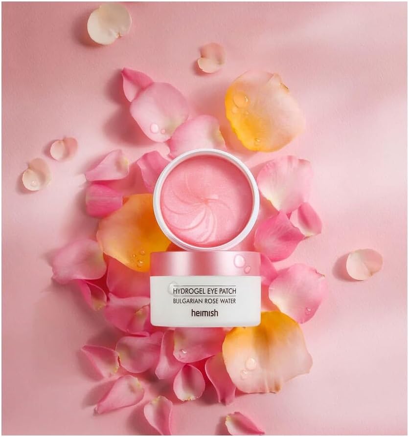 Heimish Hydrogel Eye Patch with Bulgarian Rose Water 60 pcs. – Korean hydrogel eye contour patches with Bulgarian rose water