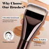 MAANGE makeup brush set – 3 professional foundation and kabuki brushes