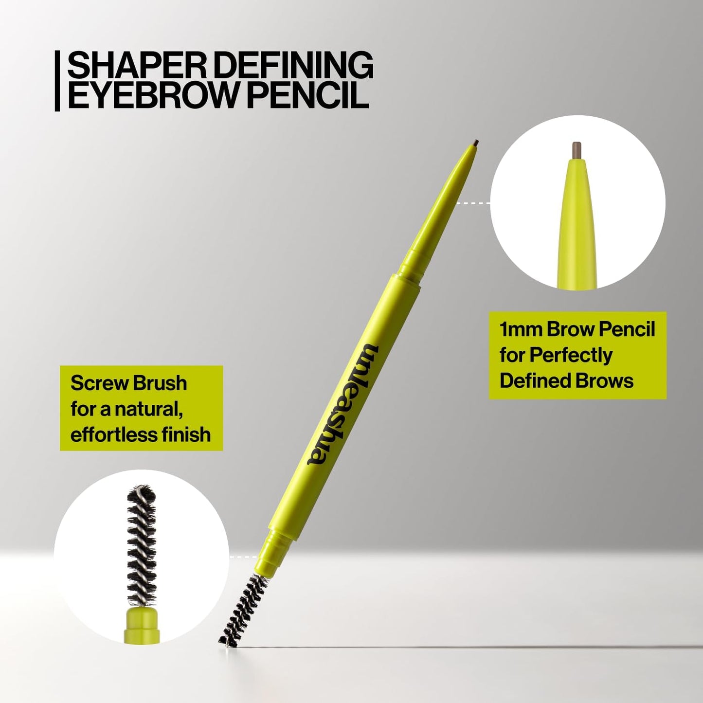 Unleashia Shaper Defining Eyebrow Fixer & Pencil – waterproof eyebrow pencil and fixing gel
