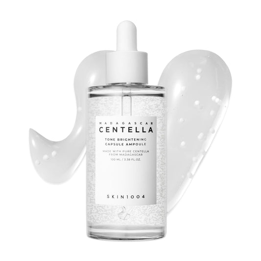 Skin1004 Madagascar Centella Tone Brightening Capsule Ampoule 50 ml – Korean brightening ampoule with capsules and centella.