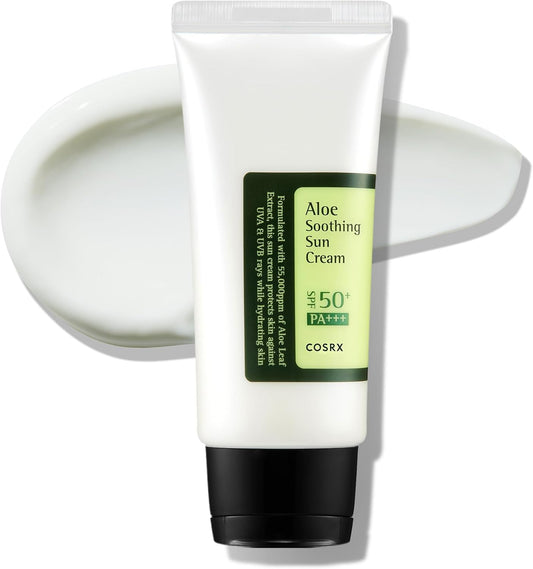 COSRX Aloe Soothing Sun Cream SPF50+ PA+++ 50 ml – Korean sunscreen with aloe for sensitive skin