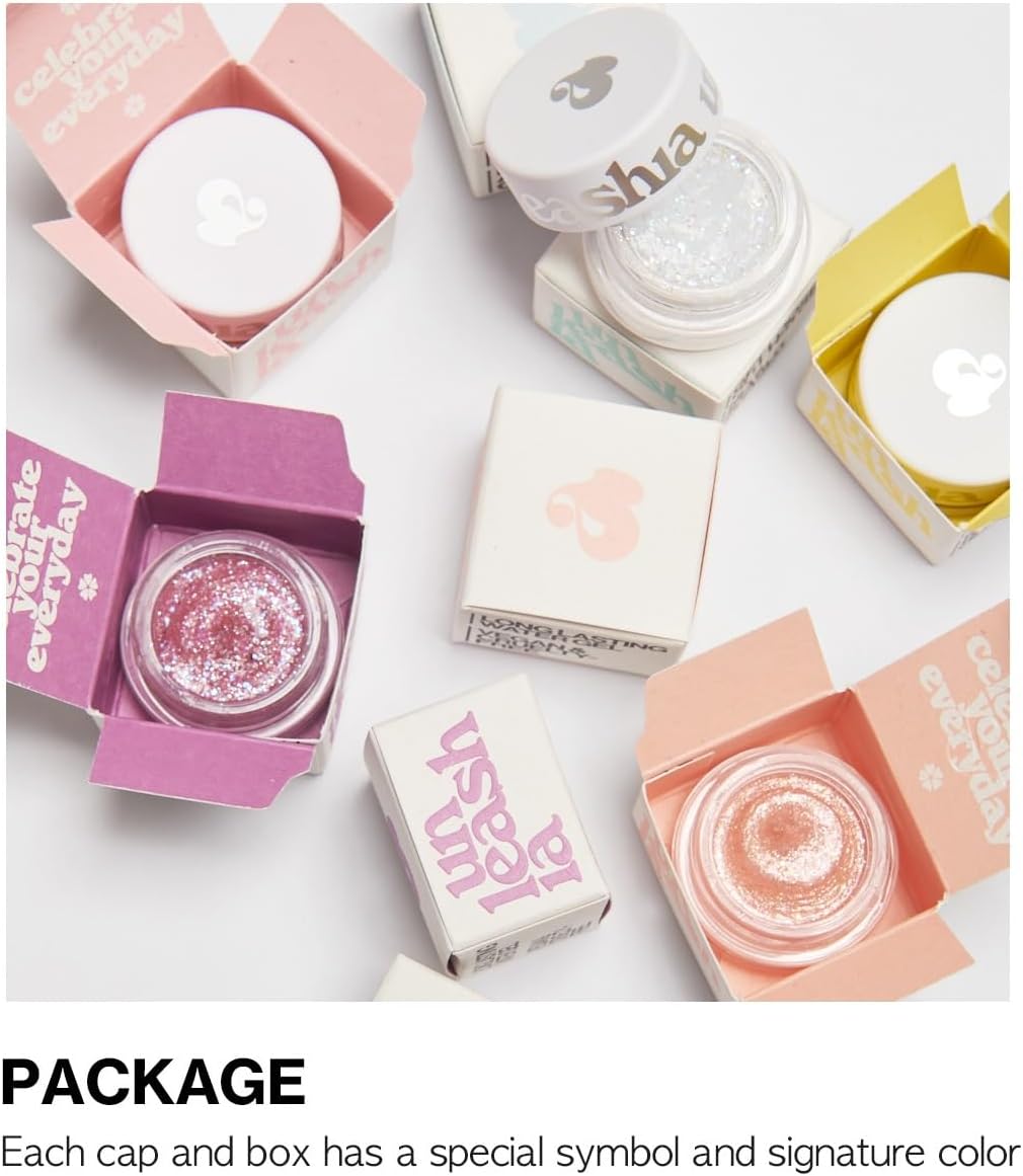 UNLEASHIA Get Loose Glitter Gel Mini No.7 Happy Baker – Korean glitter gel for eyes and face, long-lasting and vegan