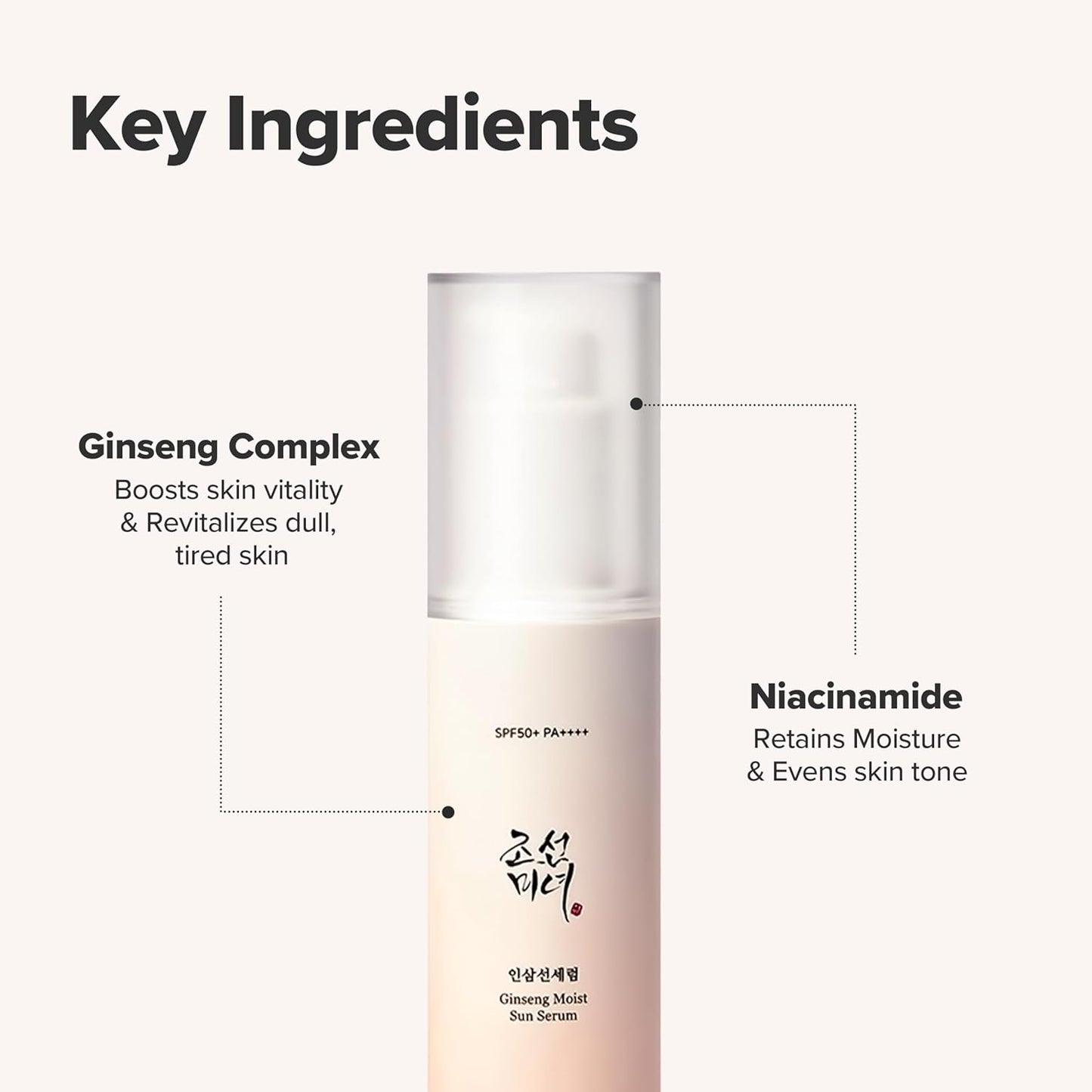 Beauty of Joseon Ginseng Sun Serum SPF 50 PA++++ 50 ml – Korean sun protection serum with ginseng and niacinamide