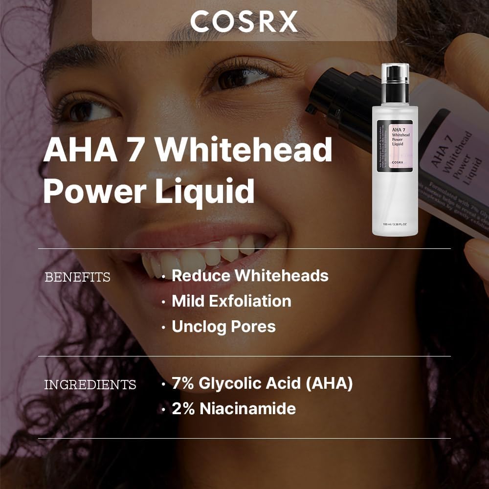 COSRX AHA 7 Whitehead Power Liquid 100 ml – Korean exfoliating toner against whiteheads and clogged pores