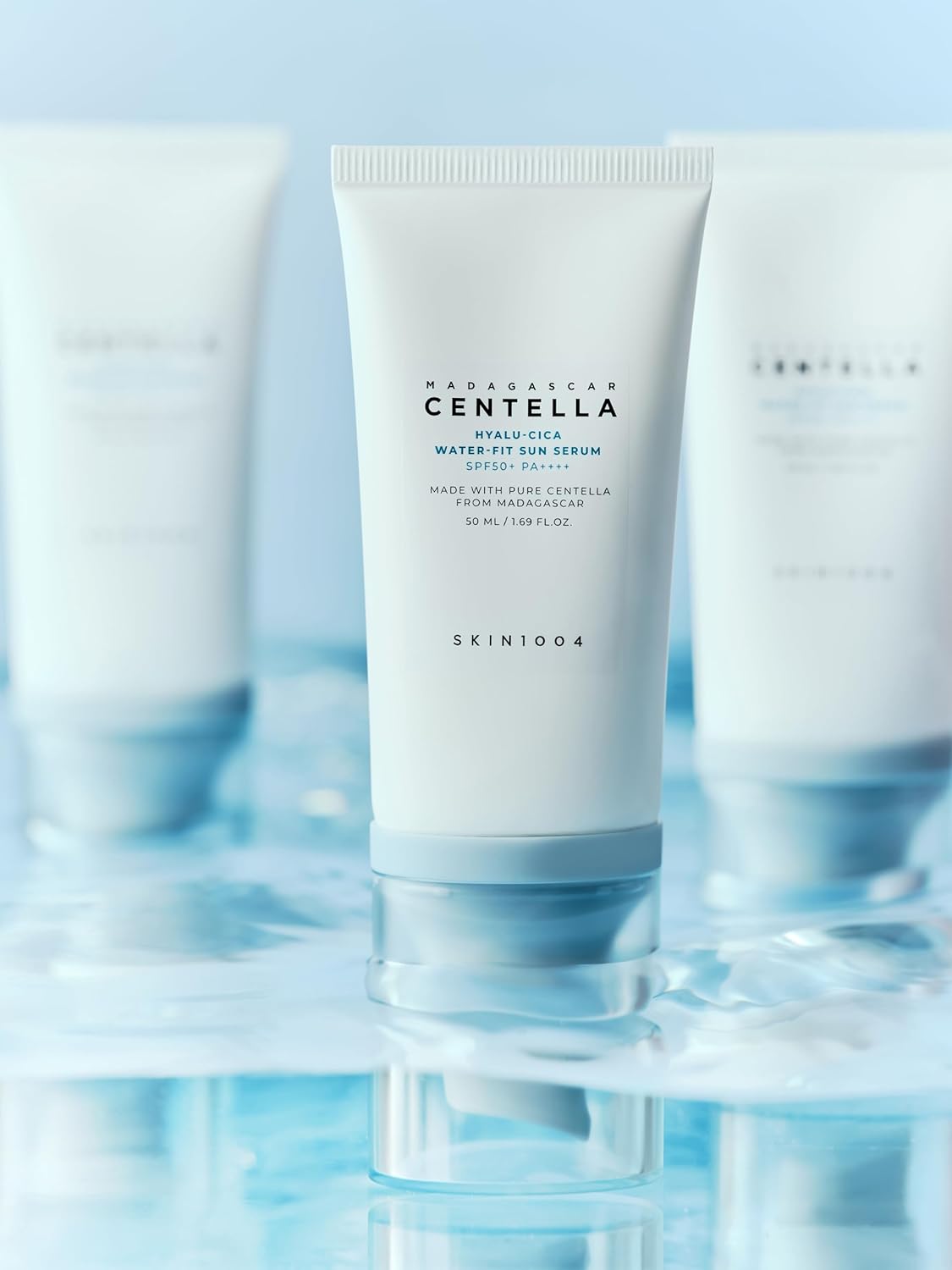 Skin1004 Madagascar Centella Hyalu-Cica Water-Fit Sun Serum 50 ml SPF50+ PA++++ – Korean sunscreen serum with centella and hyaluron
