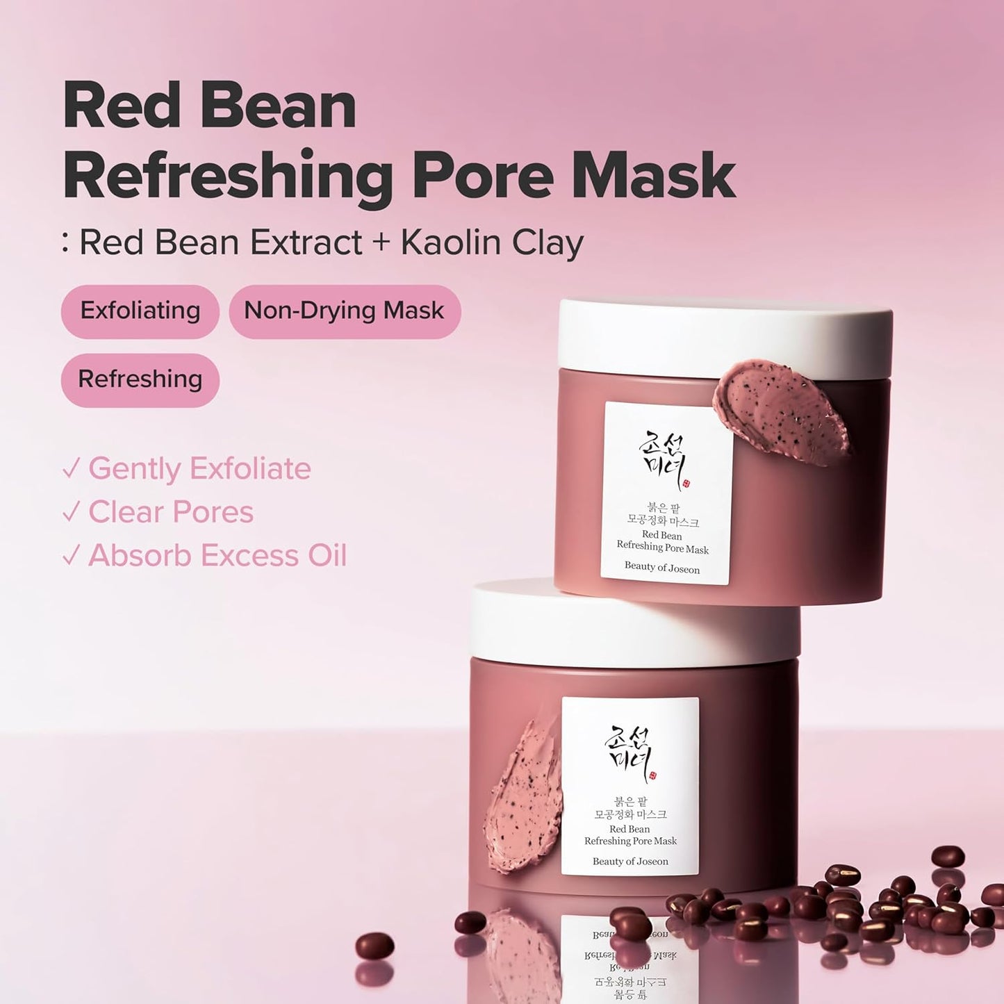 Beauty of Joseon Red Bean Refreshing Pore Mask 140 ml – Korean pore cleansing mask with red bean
