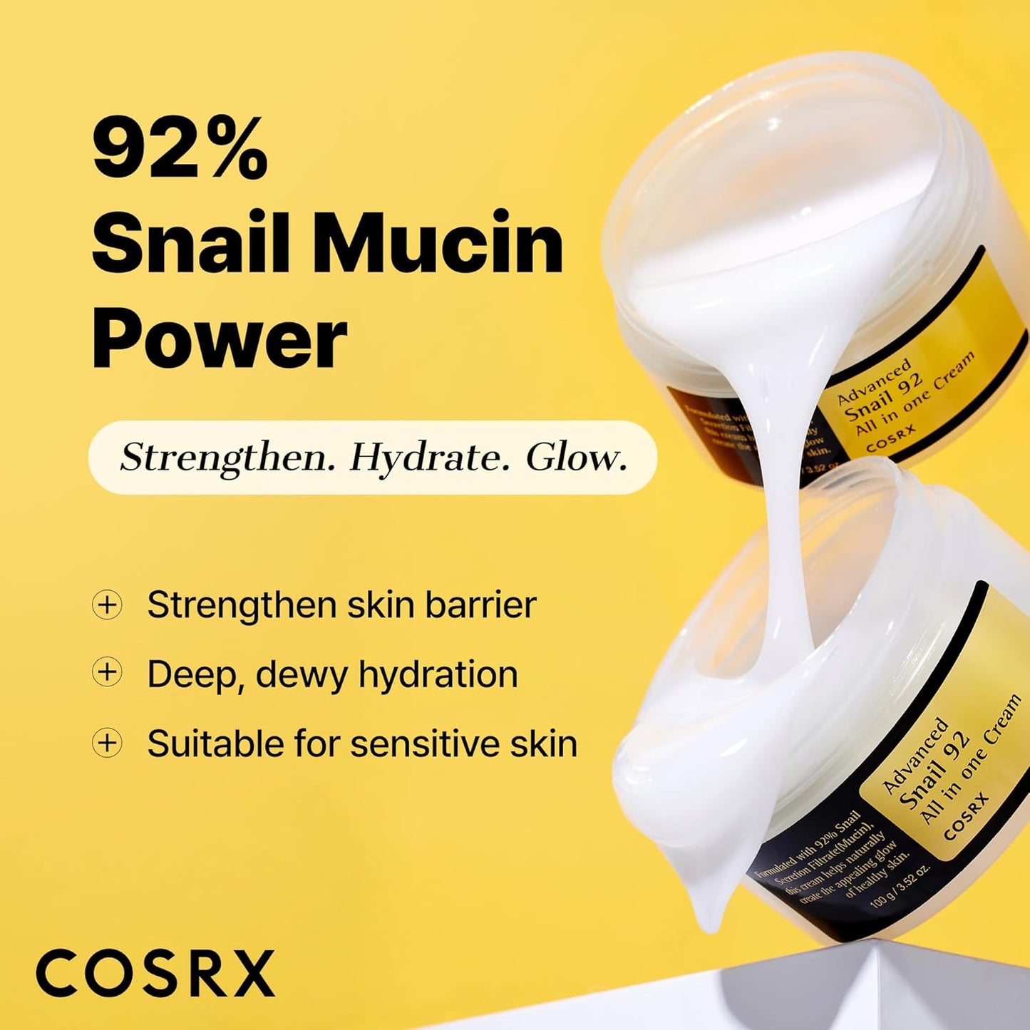 COSRX Advanced Snail 92 All In One Cream 100 ml – regenerating face cream with 92% snail mucin