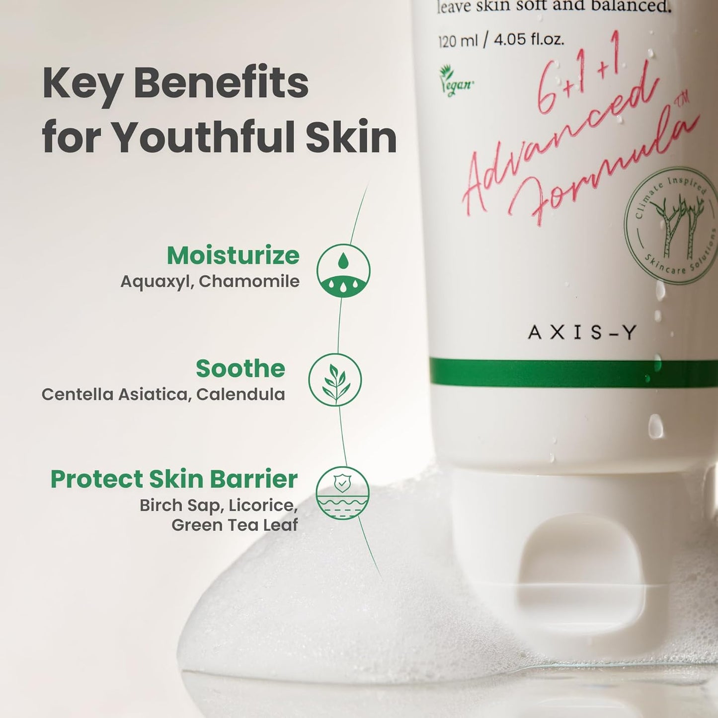 Axis-Y Sunday Morning Refreshing Cleansing Foam 120 ml – Korean refreshing facial cleansing foam with a gentle formula.