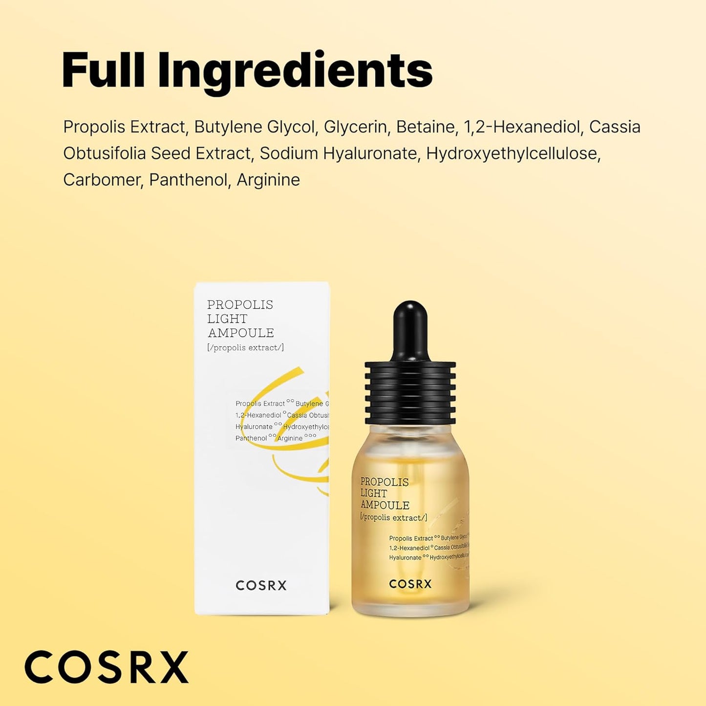 COSRX Full Fit Propolis Light Ampoule 30 ml – Korean propolis ampoule for radiant and soothed skin