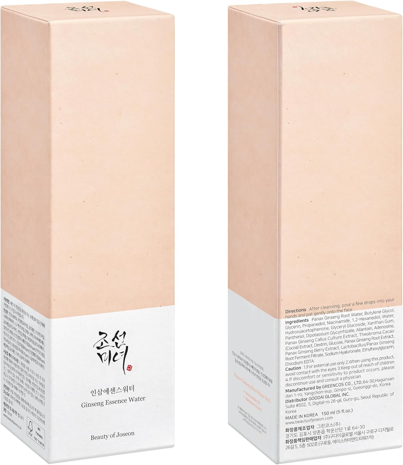 Beauty of Joseon Ginseng Essence Water 150 ml – Korean essence with ginseng for hydration, radiance and healthy skin