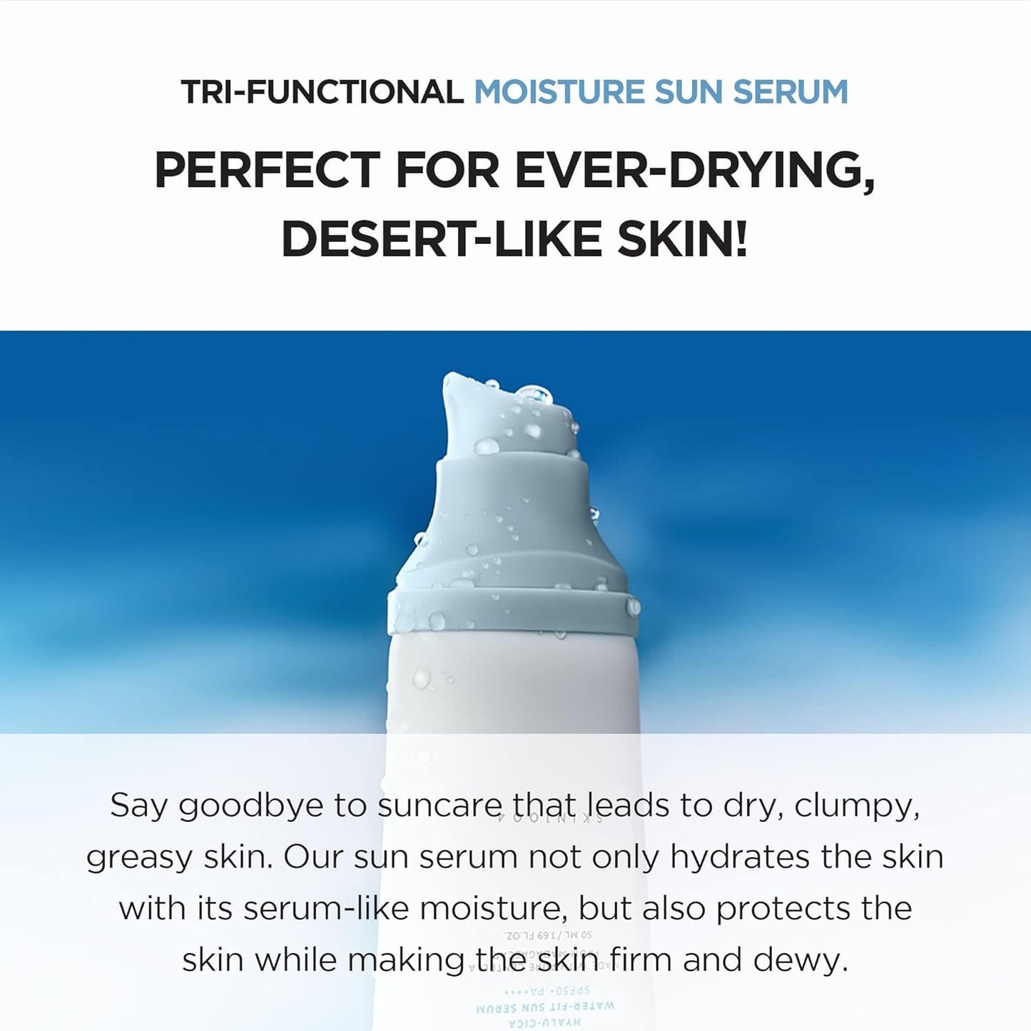 Skin1004 Madagascar Centella Hyalu-Cica Water-Fit Sun Serum SPF50+ PA++++ 15ml – light sun protection serum with centella