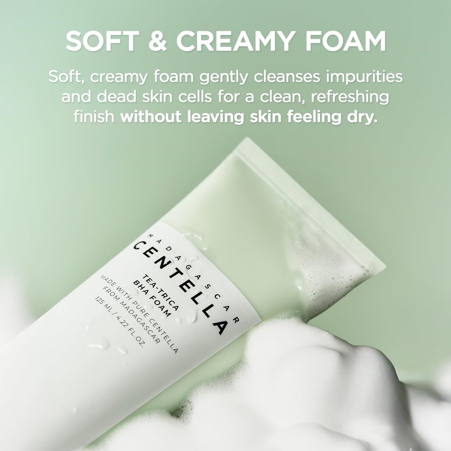 Skin1004 Madagascar Centella Teatrica BHA Foam 125 ml – cleansing foam with tea tree and centella for problematic skin
