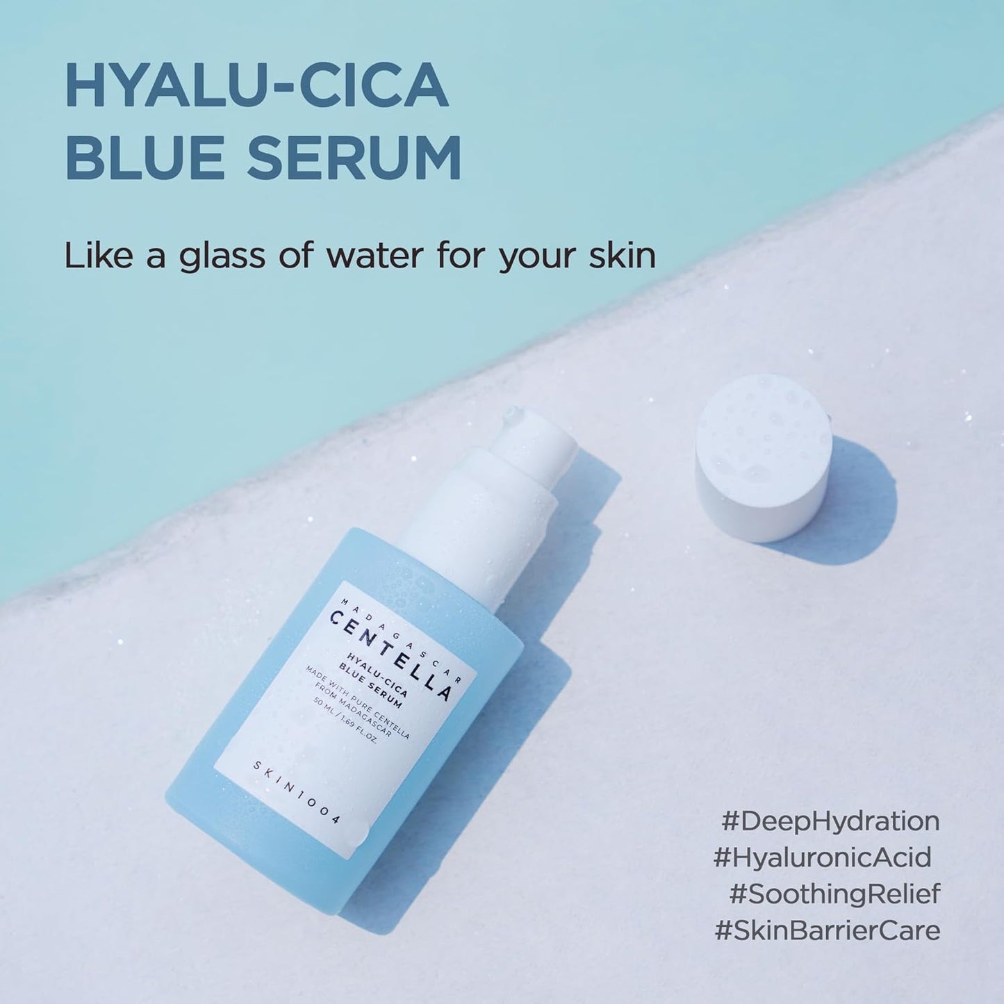 Skin1004 Hydrating & Soothing Madagascar Centella Hyalu-Cica Blue Serum – hydrating and soothing serum