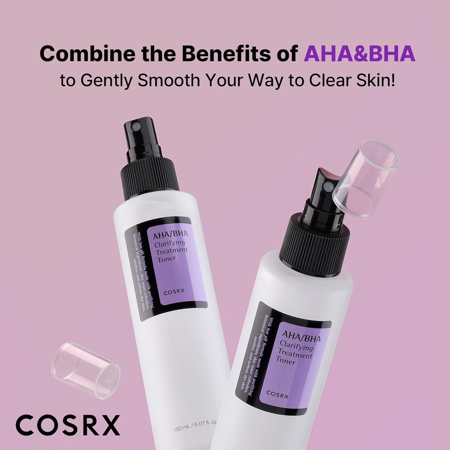 COSRX AHA/BHA Clarifying Treatment Toner 150 ml – Korean exfoliating toner for clearer and smoother skin