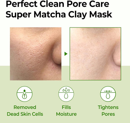 Some By Mi Super Matcha Pore Clean Clay Mask 100 g – cleansing mask with matcha for tight and clean pores