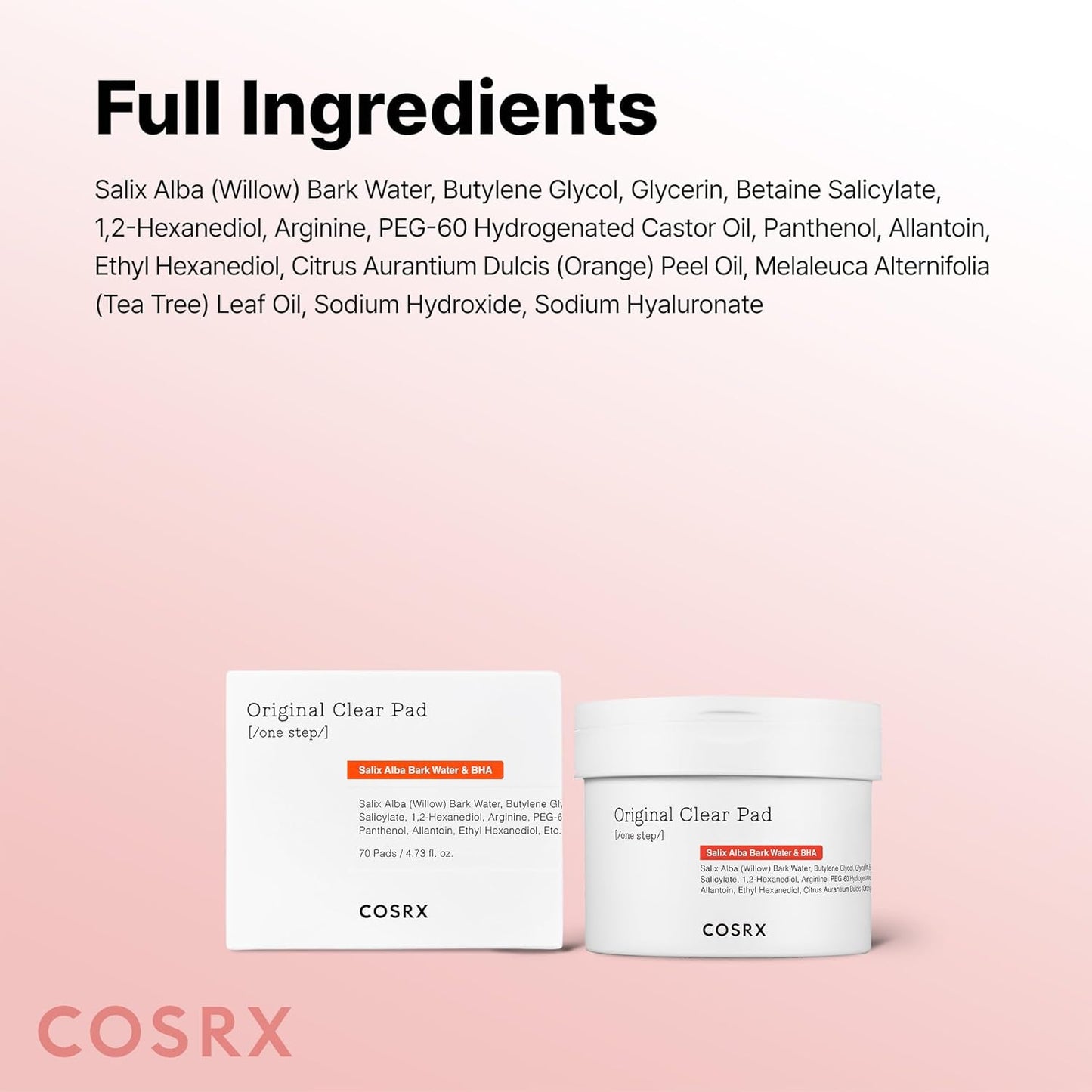 COSRX Original Clear Pad 70 pcs. – exfoliating and cleansing pads for problem skin (AHA/BHA)
