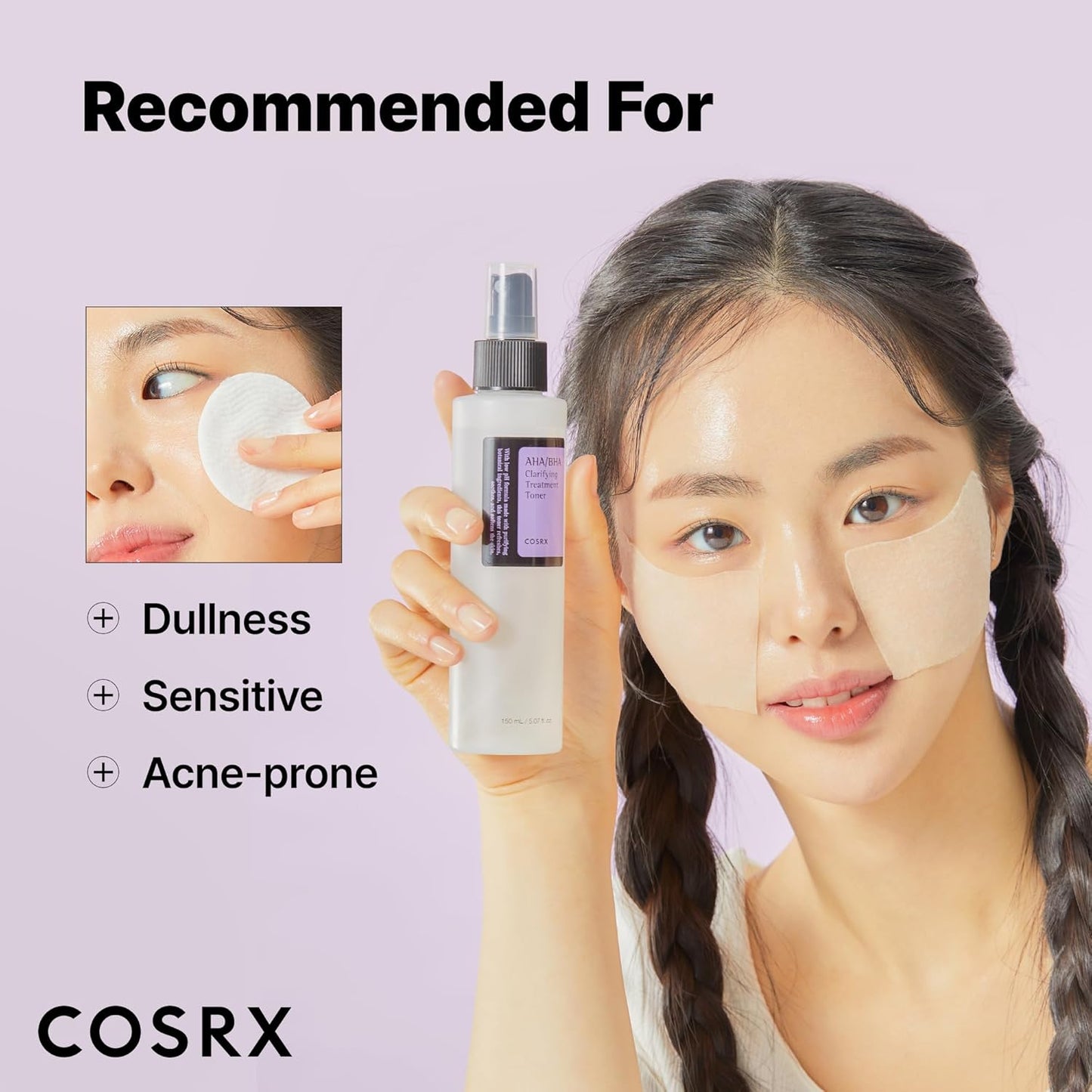 COSRX AHA/BHA Clarifying Treatment Toner 150 ml – Korean exfoliating toner for clearer and smoother skin