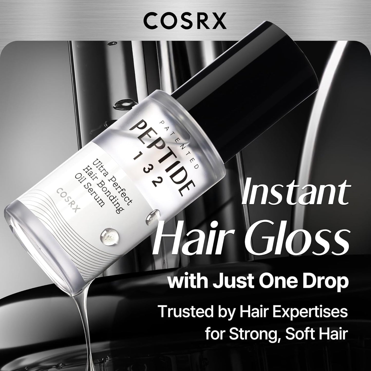 COSRX Peptide-132 Hair Bonding Oil Serum (Travel Size) – Korean hair reparative oil-serum with keratin