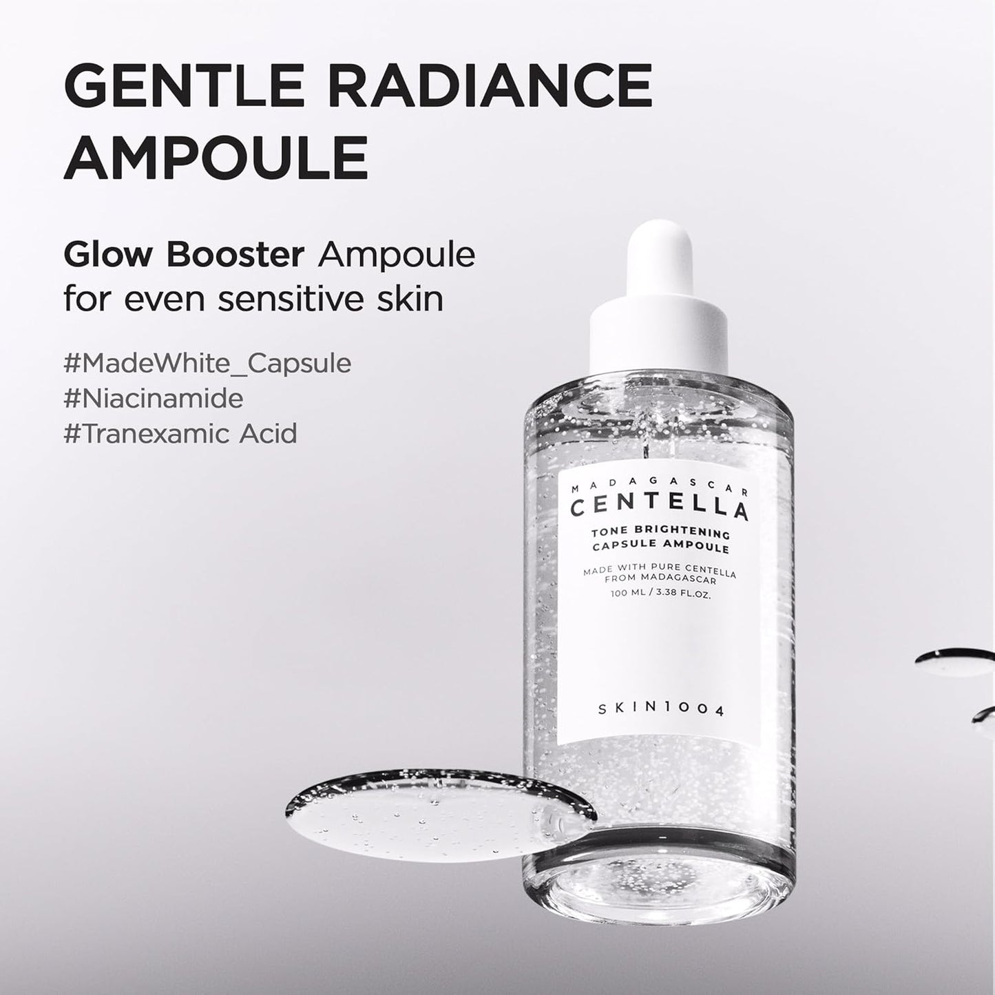 Skin1004 Madagascar Centella Tone Brightening Capsule Ampoule 50 ml – Korean brightening ampoule with capsules and centella.
