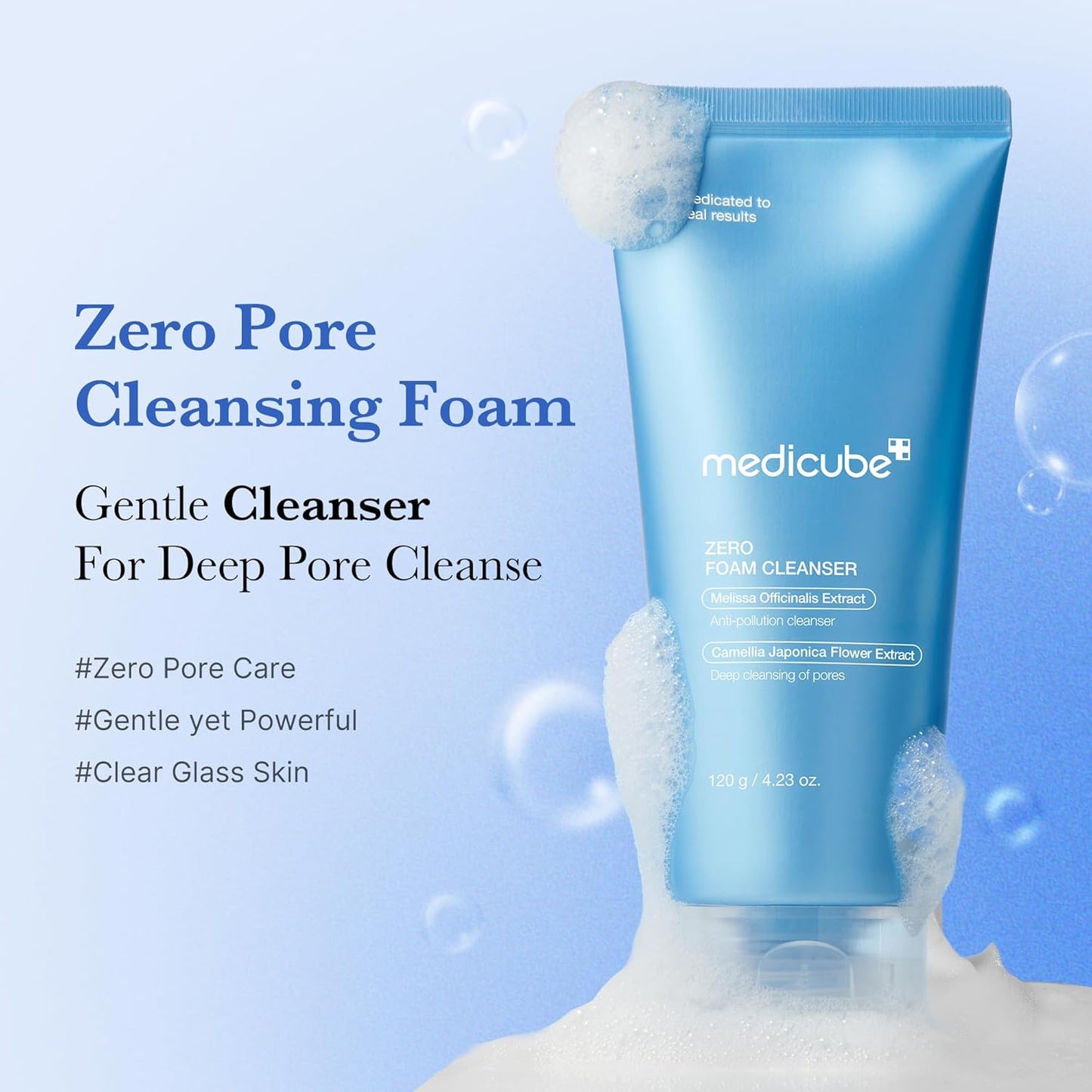 Medicube Zero Foam Cleanser 120 ml – Korean gentle facial cleansing foam