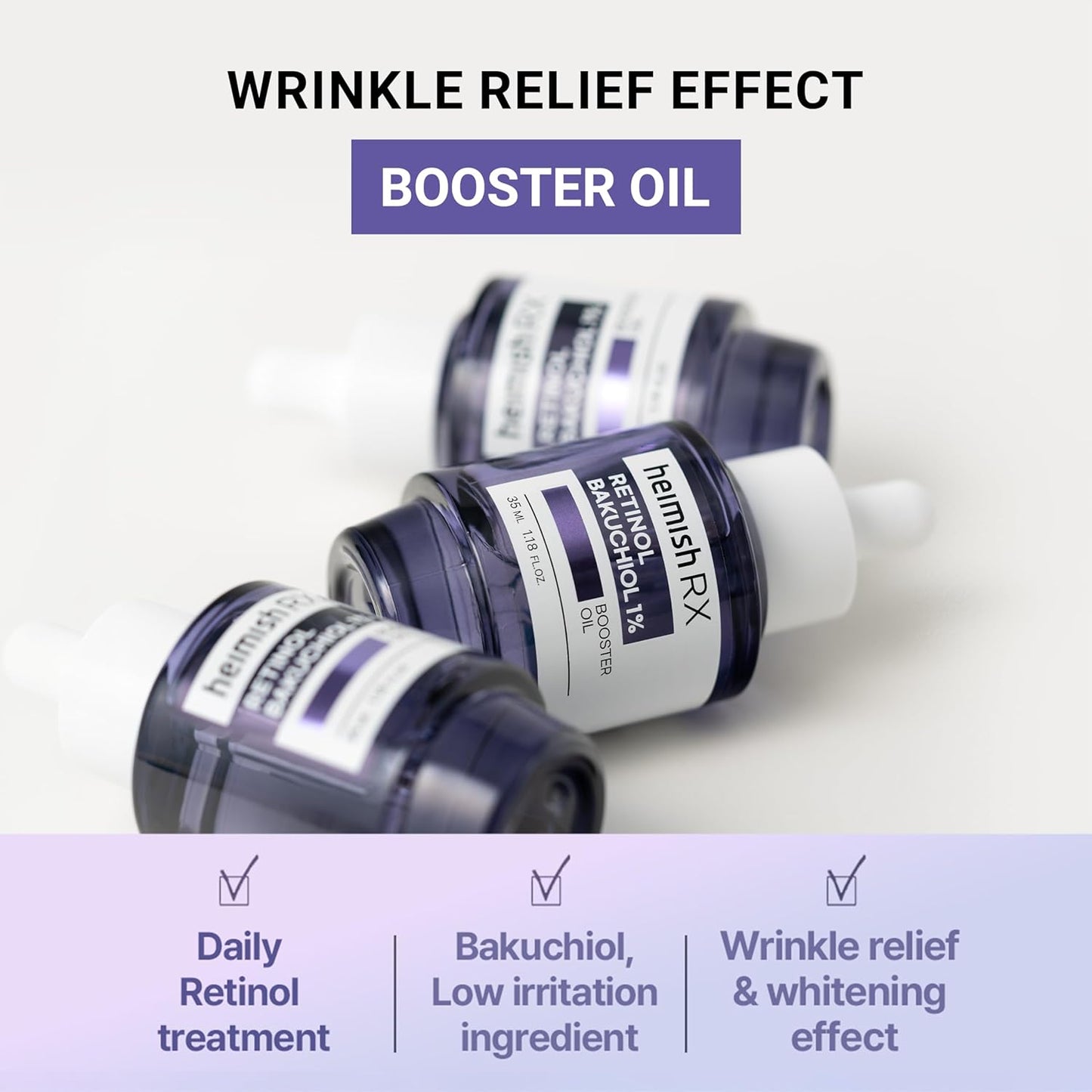 Heimish Rx Retinol Bakuchiol Booster Oil 35ml – Korean anti-aging booster oil with retinol and bakuchiol