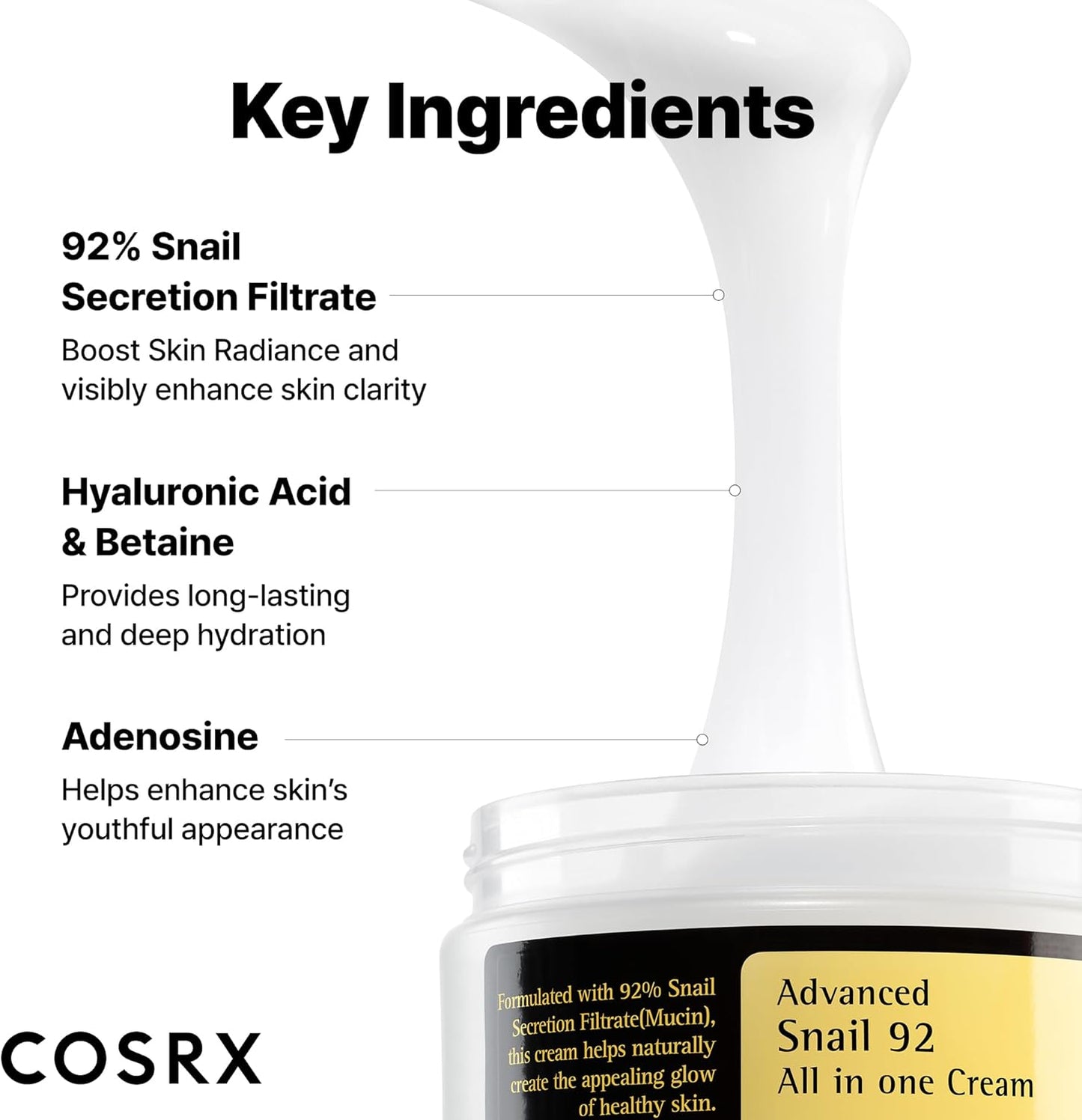 COSRX Advanced Snail 92 All In One Cream 100 ml – regenerating face cream with 92% snail mucin