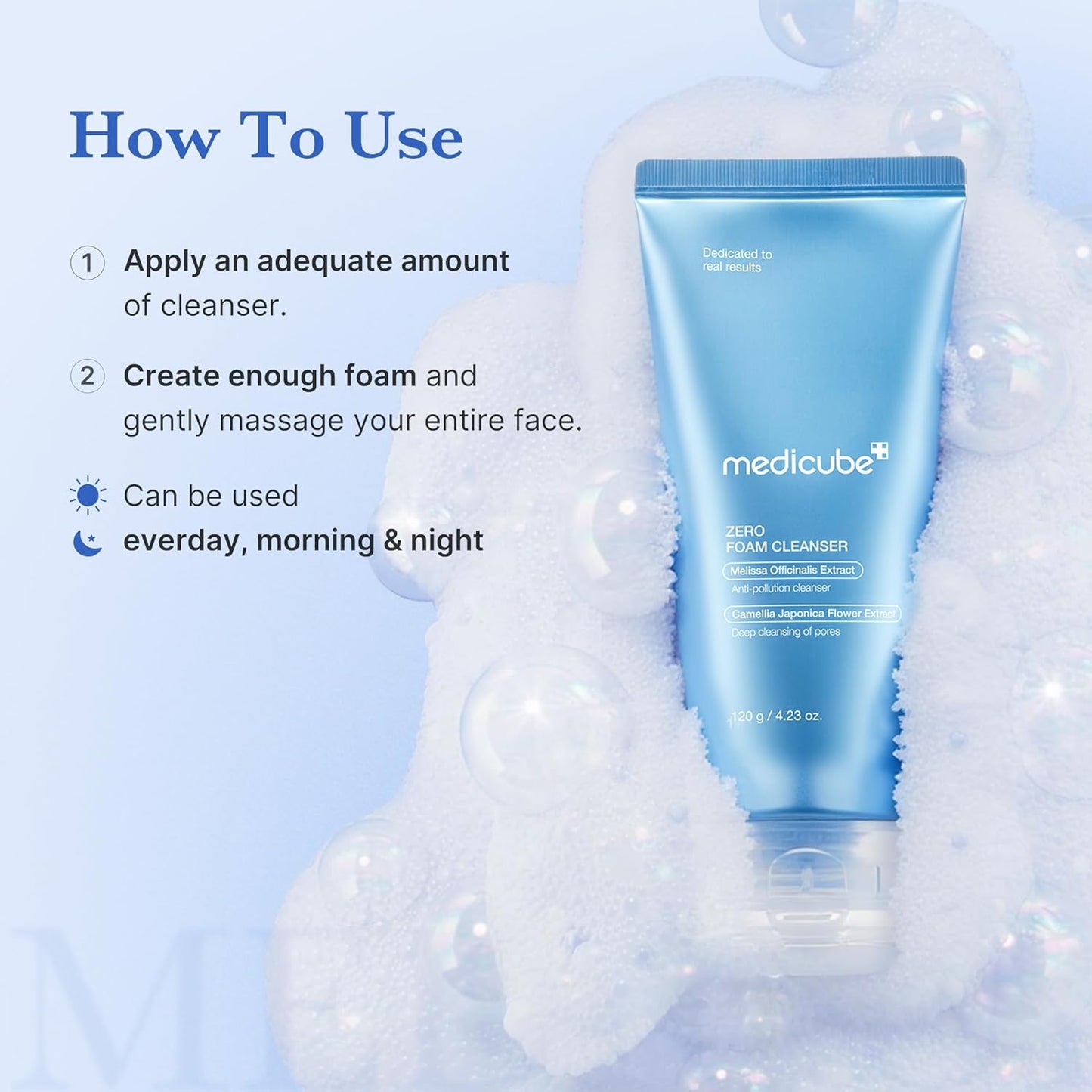Medicube Zero Foam Cleanser 120 ml – Korean gentle facial cleansing foam
