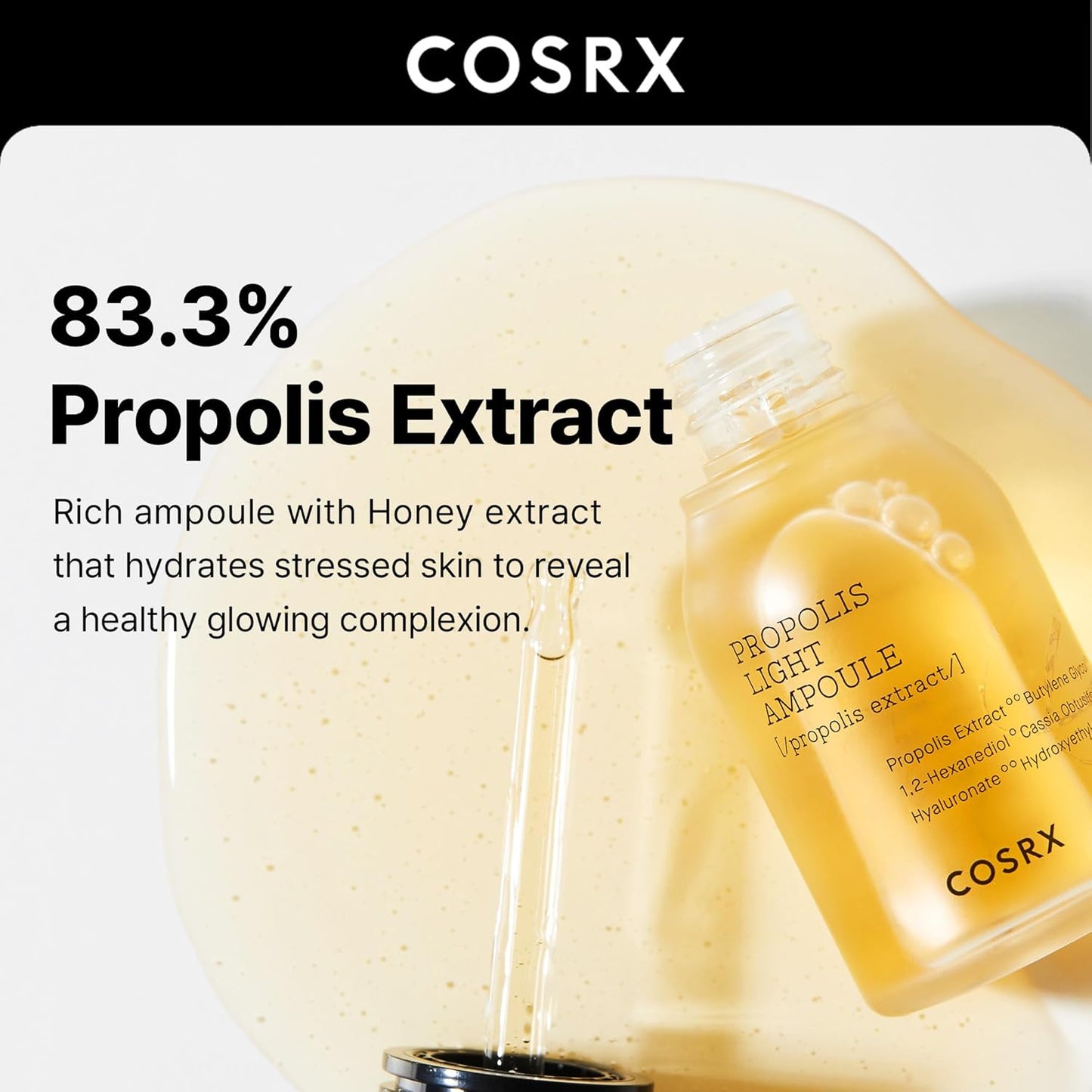 COSRX Full Fit Propolis Light Ampoule 30 ml – Korean propolis ampoule for radiant and soothed skin