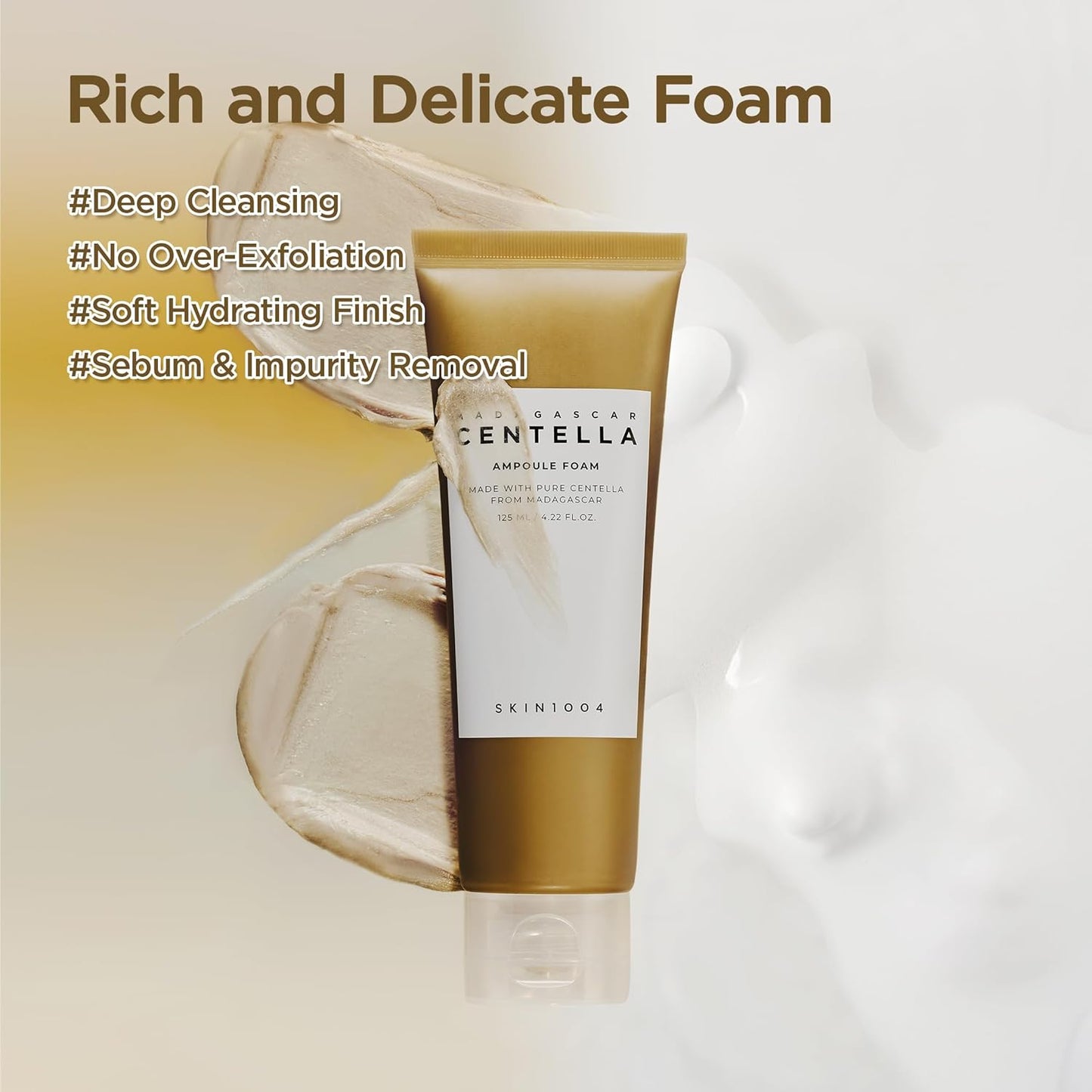 Skin1004 Madagascar Centella Ampoule Foam 125 ml – Korean gentle cleansing foam with centella