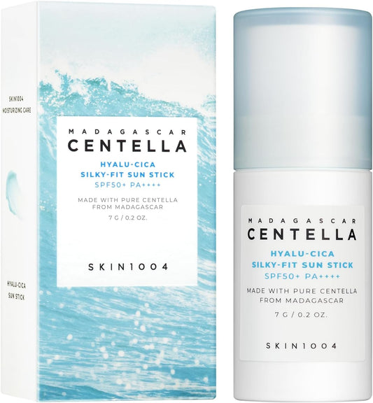 Skin1004 Madagascar Centella Hyalu-Cica Silky-Fit Sun Stick SPF50+ PA++++ – 7 g – Korean sunscreen stick with centella