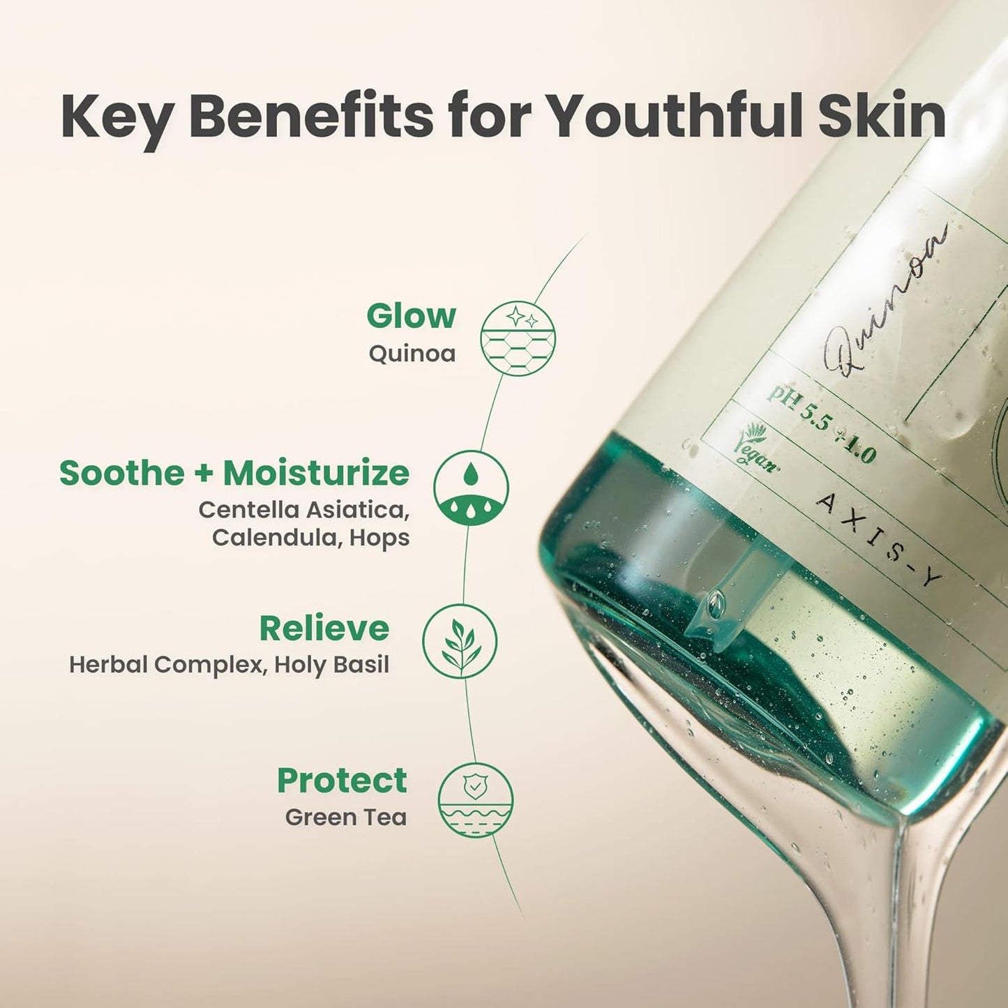 Axis-Y Quinoa One Step Balanced Gel Cleanser 180 ml – balancing cleansing gel with quinoa for daily care