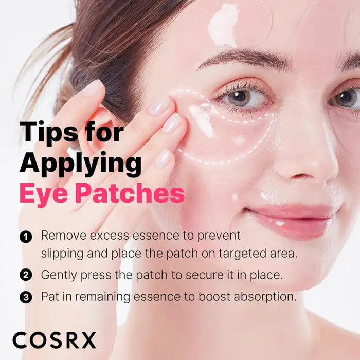 COSRX The Peptide Collagen Hydrogel Eye Patch – Hydrogel eye contour patches with peptides and collagen (60 pieces)