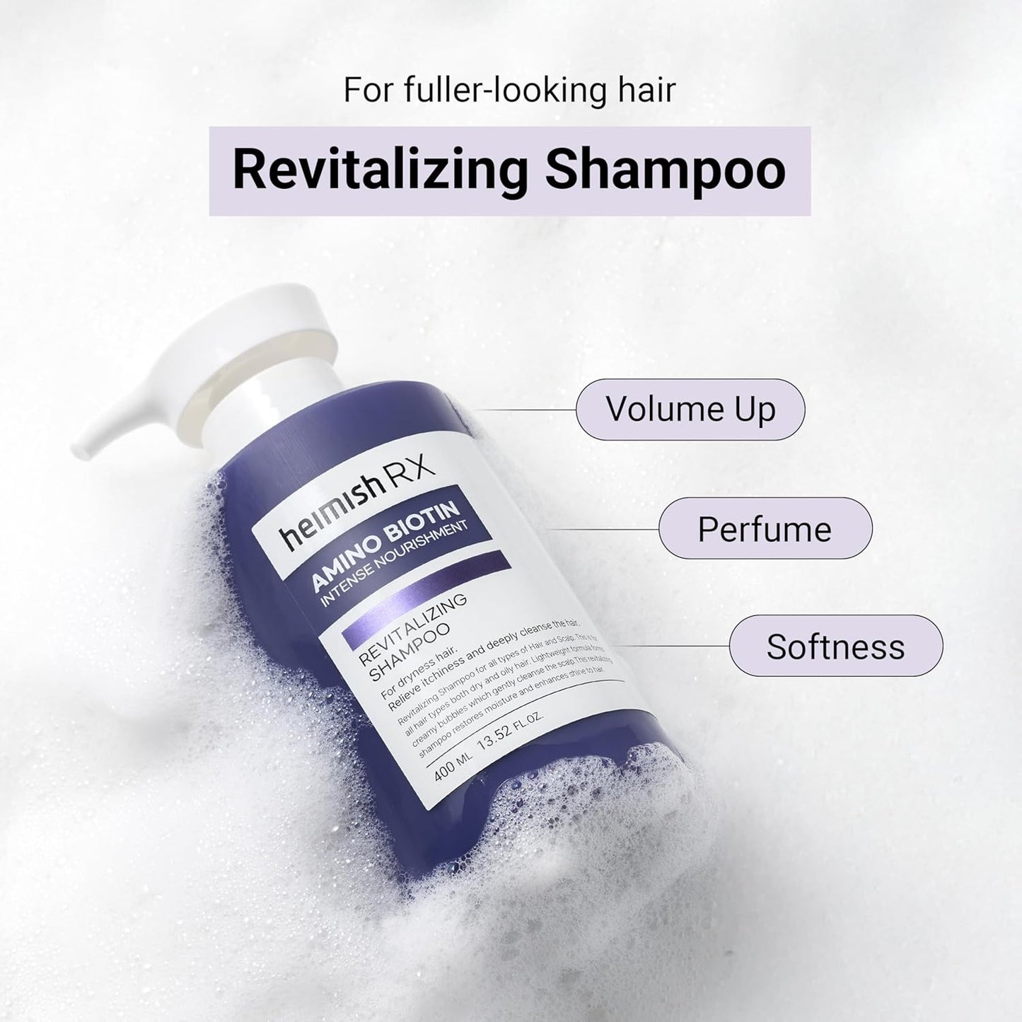 Heimish Rx Amino Biotin Revitalizing Shampoo 400 ml – Korean revitalizing shampoo with amino acids and biotin
