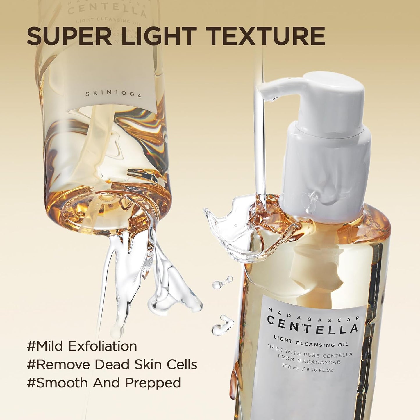 Skin1004 Madagascar Centella Light Cleansing Oil 200 ml – Korean cleansing oil with centella for gentle double cleansing.